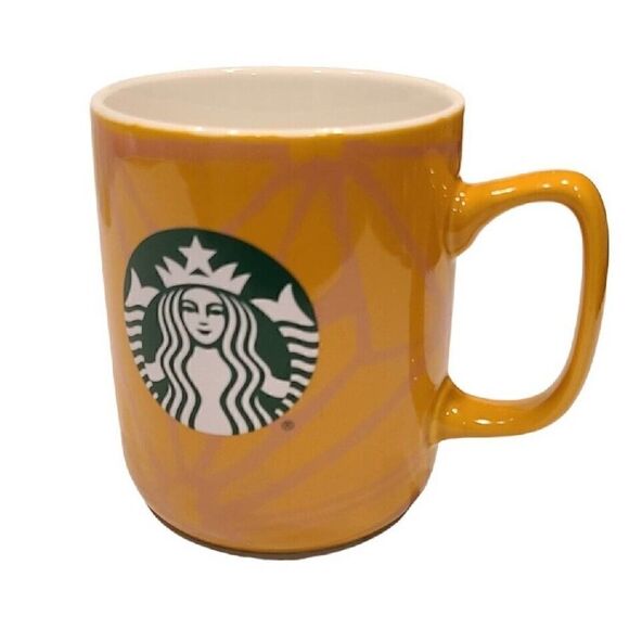 Starbucks Valentine's Day Mug 2021 - Orange and Pink - 15oz Coffee Tea Mug | EUC - Picture 1 of 5